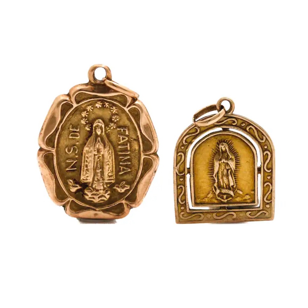 Our Lady Immaculate Medal 14 Karat Gold, Our Lady Immaculate Pendant, Catholic